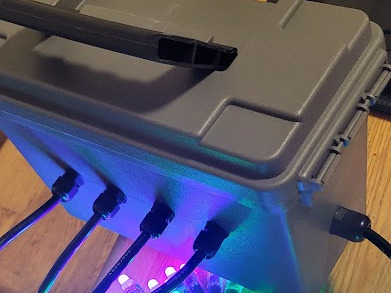 Outside view of waterproof enclosure