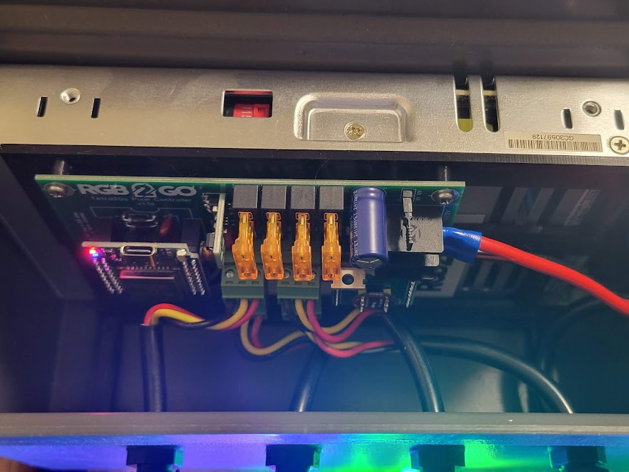 Inside view of waterproof enclosure