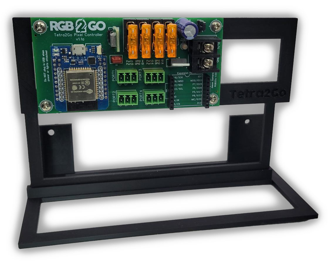 PCB board mounted to bracket